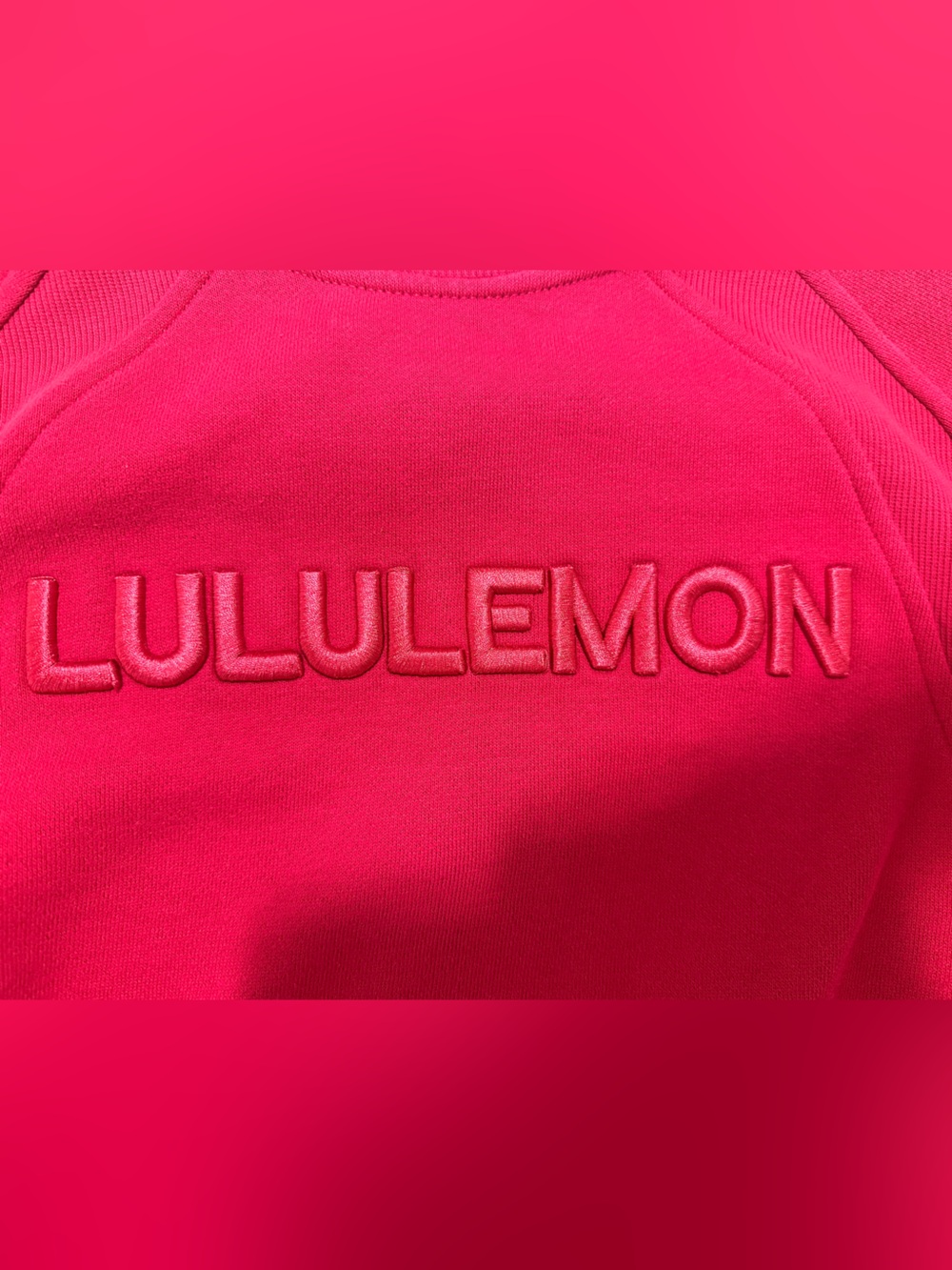 Lululemon Scuba Oversized Cropped Pullover *Wordmark in Passionate Pink Size M/L - Picture 7 of 15